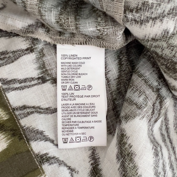 Tommy Bahama Safari Bliss Jacket Green Linen Monstera Palm Leaf Print Size Large - Picture 8 of 12